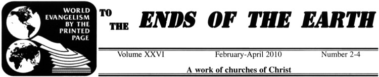 To The Ends of the Earth, February-April 2010, with Mission Printing logo (36K)
